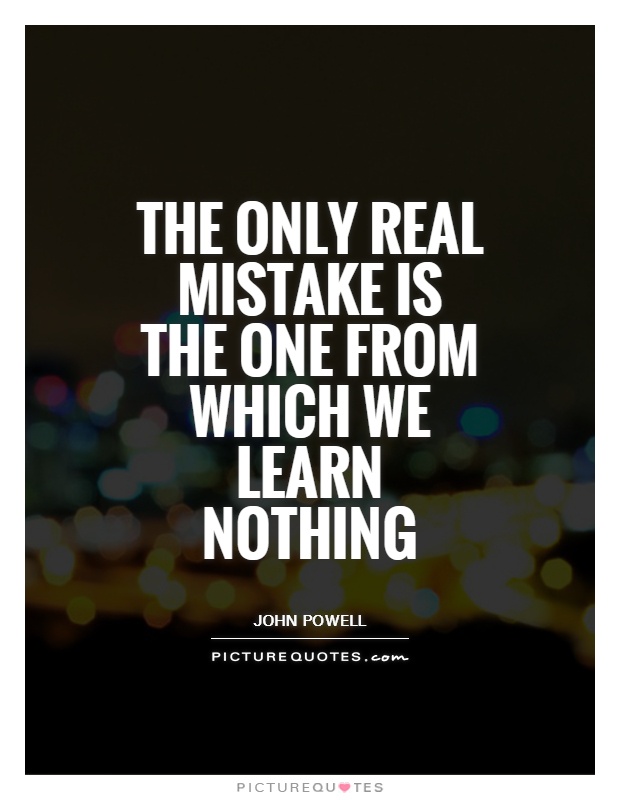 quote to learn from mistakes