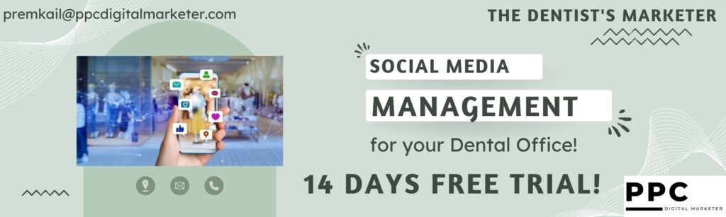 Banner on social media management - free trial offered by PPC Digital marketer