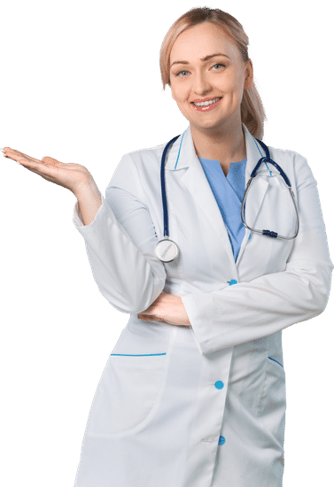 female doctor standing